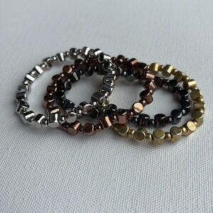 Lia Sophia Diversion Stretch Bracelets Gold Silver Copper Hematite